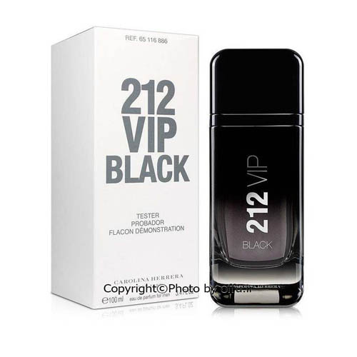 تستر عطر ادکلن ادوپرفیوم مردانه 212 وی ای پی بلک-Carolina Herrera 212 VIP Black حجم 100 میل