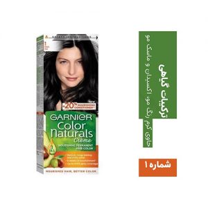 کیت رنگ موی گارنیر شماره 1 مشکی حجم 40 میل