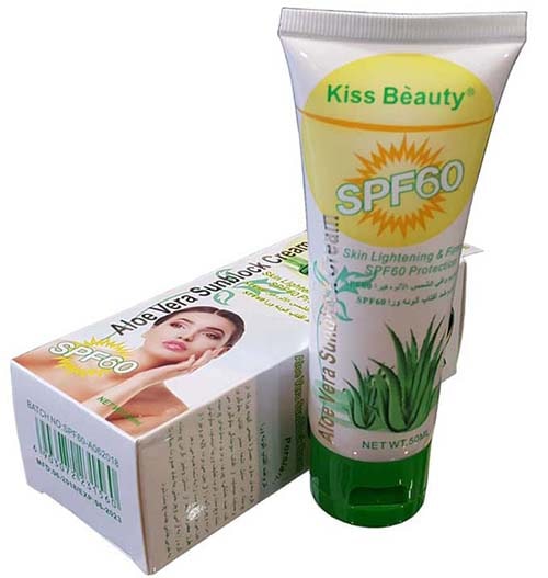 کرم ضدآفتاب آلوئه ورا کیس بیوتی spf60 حجم 50 میل