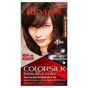 کیت رنگ موی بدون امونیاک رولون شماره 32 قهوه ای تیره Revlon Colorsilk