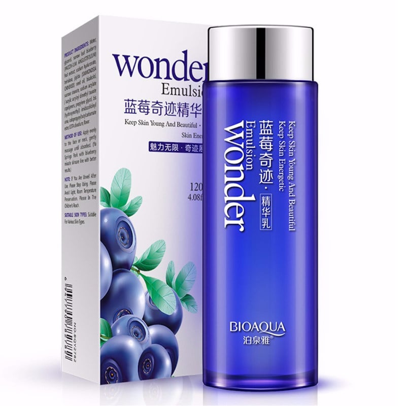 تونر پاک کننده صورت بلوبری بیواکوا مدل wonder حجم 120 میل