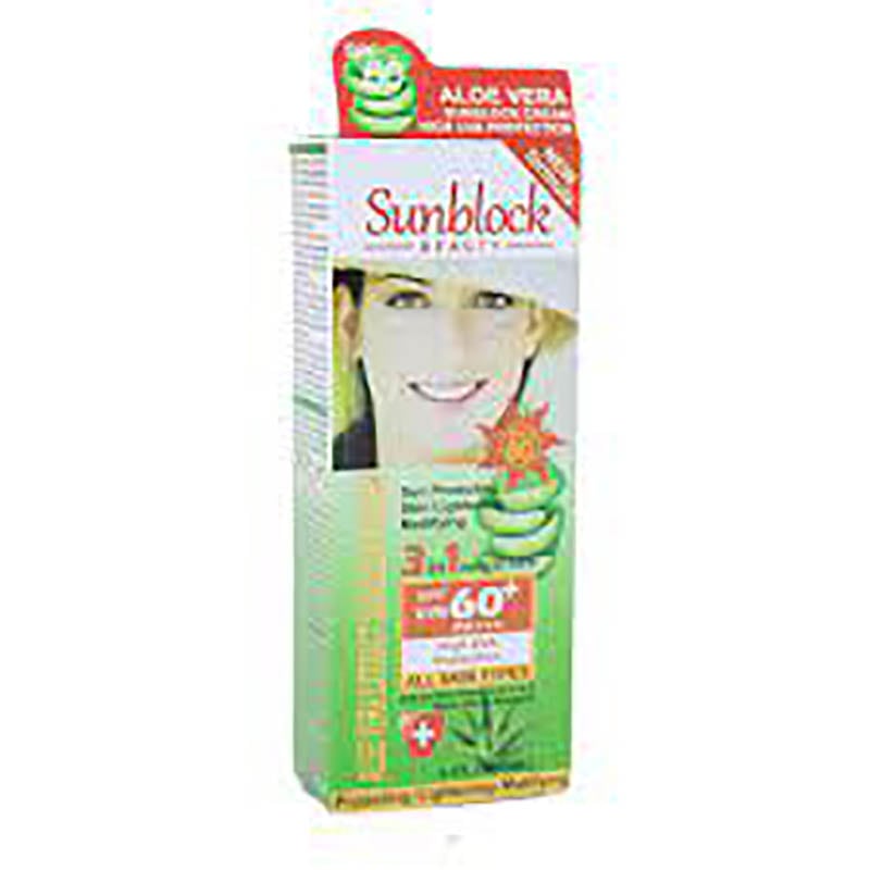 کرم ضد افتاب وکالی با عصاره الوئه ورا spf 60 حجم 60 میل