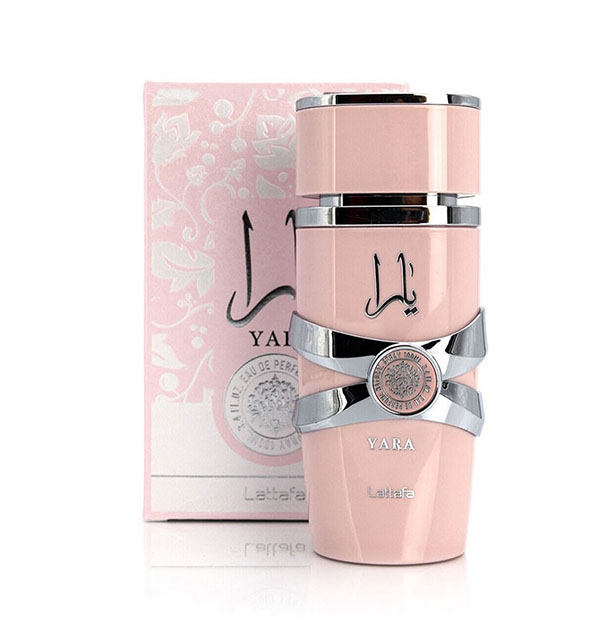 عطر لطافه یارا صورتی زنانه با رایحه شیرین و معتدل برای مجالس و مهمانیها