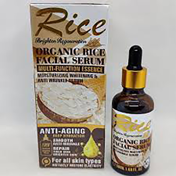 سرم ضد چروک و روشن کننده پوست صورت با عصاره سبوس برنج وکالی