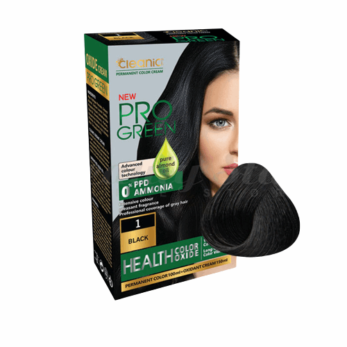 کیت رنگ موی بدون امونیاک پروگرین شماره 1 مشکی