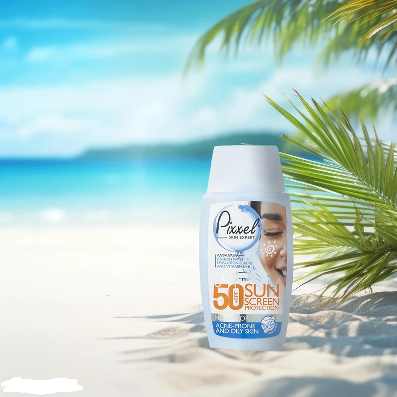 Pixxel Sunscreen SPF50 Oily Acne-Prone Skin محافظت کامل پوست چرب